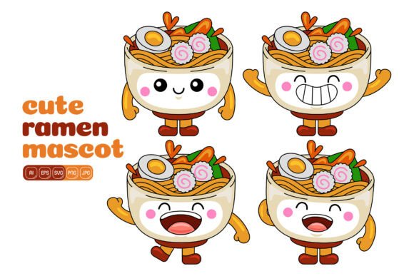 Beyond the Bowl: The Versatile World of the Cute Ramen Mascot Vector Pack
