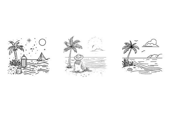Capturing Summer Vacation Travel Beach Memories with Professional Illustrations