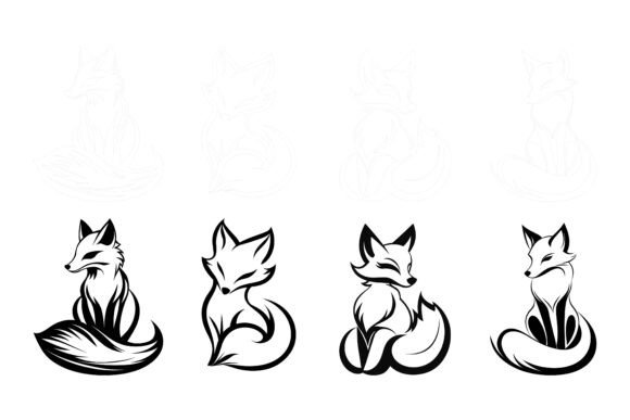 Cat Silhouettes Set: Elegant Clipart for Projects