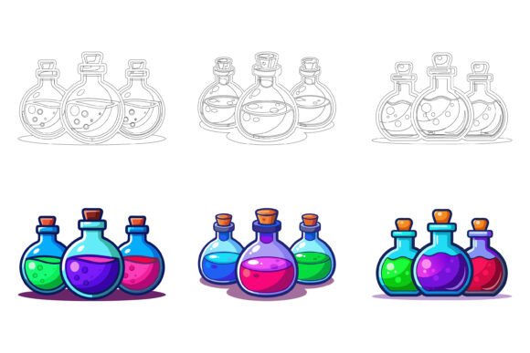 Craft Magic with Vector Potion Bottle Illustrations