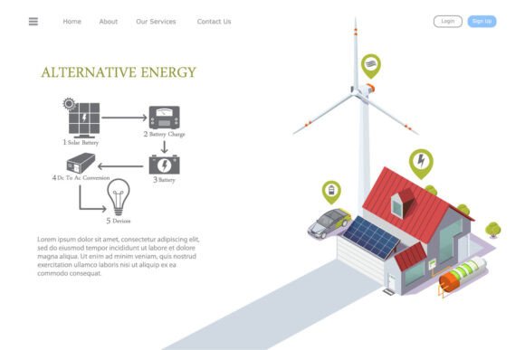 Illustration Alternative Energy: Visualizing the Smart Eco-Home