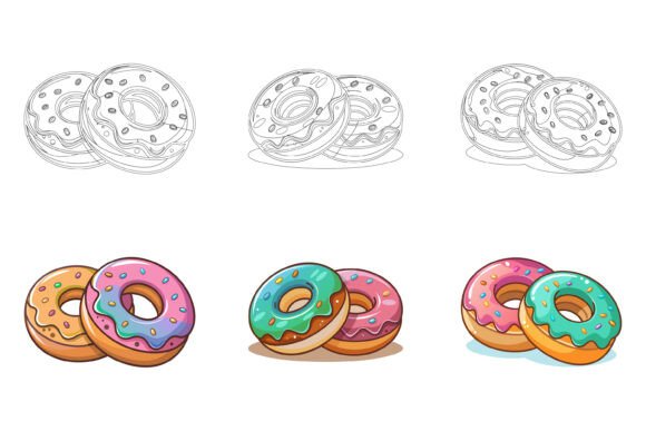The Art and Utility of Modern Illustrations: A Deep Dive into the Colored Illustration of a Donuts Collection