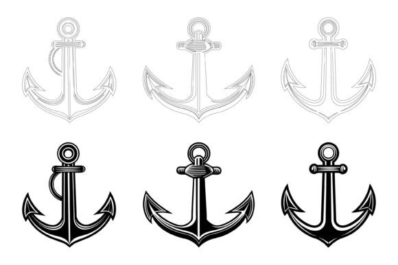 The Black Anchor Icon Set: Precision Meets Flexibility in Digital Design