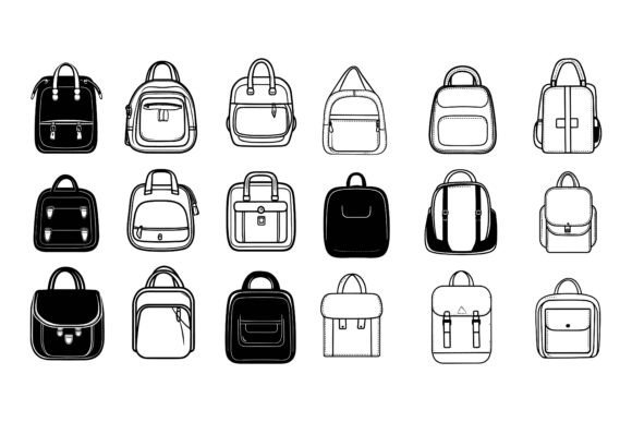 The Distinctive Appeal of Hand Draw Doodle Bag Line Art