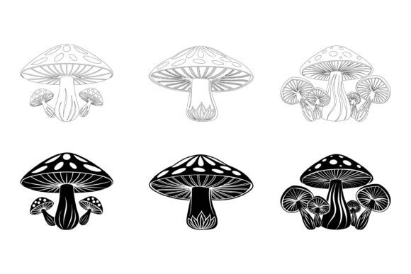 The Mushrooms Illustration Set: A Versatile Design Asset