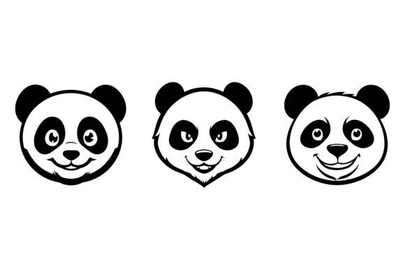 The Professional Utility of Panda Head Silhouette Vector Illustrations