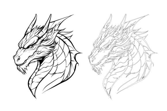 Unleash Your Creativity with a Dragon Head Vector Illustration