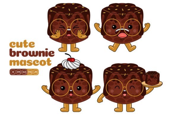 Unlocking Creative Freedom with the Cute Brownie Mascot Vector Pack 04