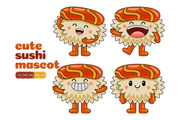 Your Creative Toolkit: A Guide to the Cute Sushi Mascot Vector Pack