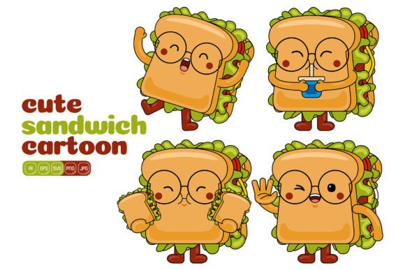 Your New Design Toolkit: The Cute Sandwich Mascot Vector Pack